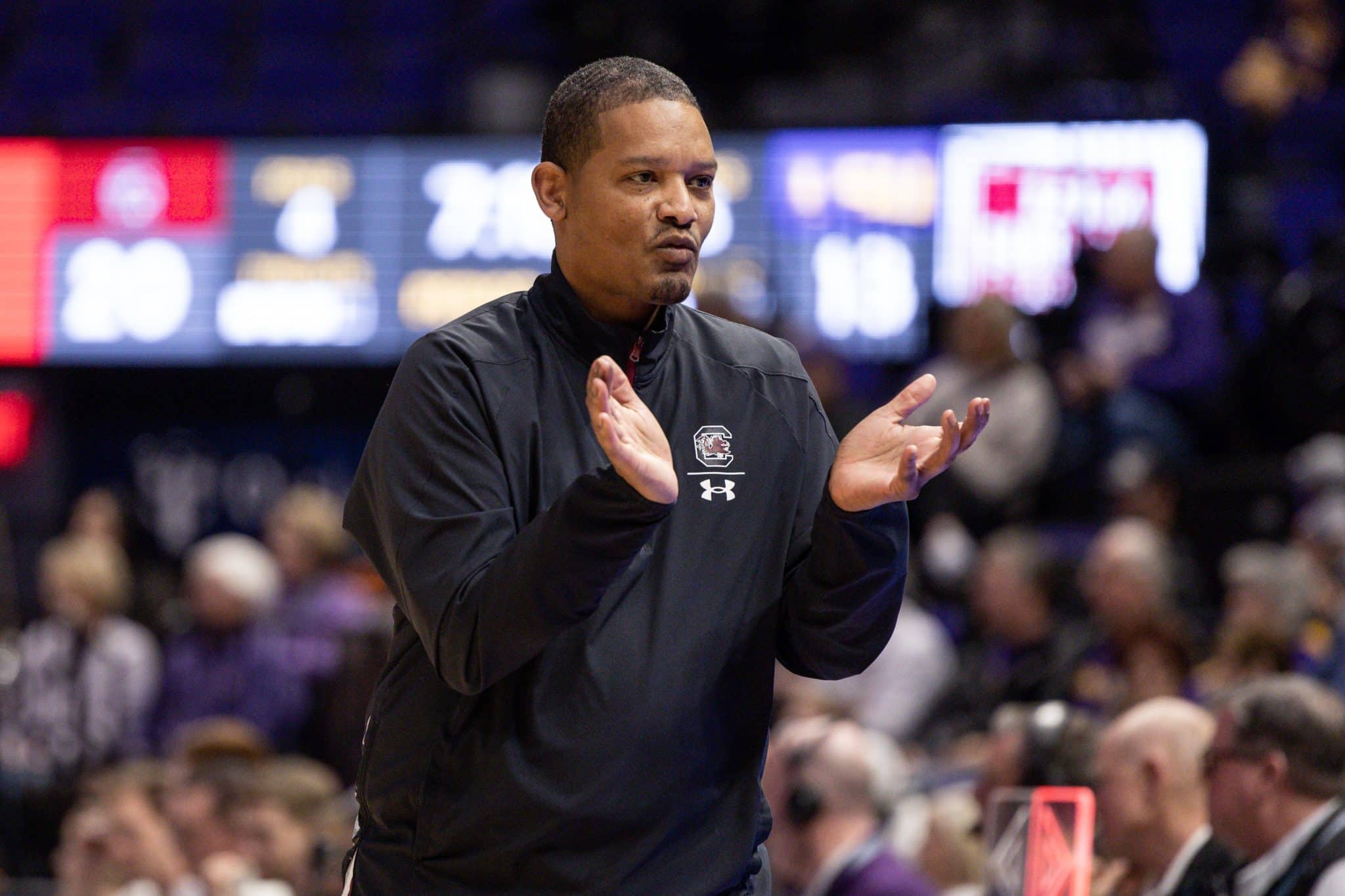 South Carolina basketball coach Lamont Paris shown.