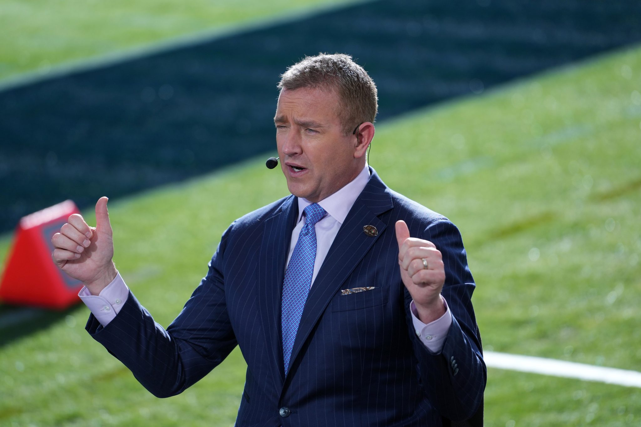 Kirk Herbstreit at the Rose Bowl.