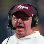 Texas A&M head coach Mike Elko