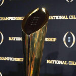 College Football Playoff trophy.