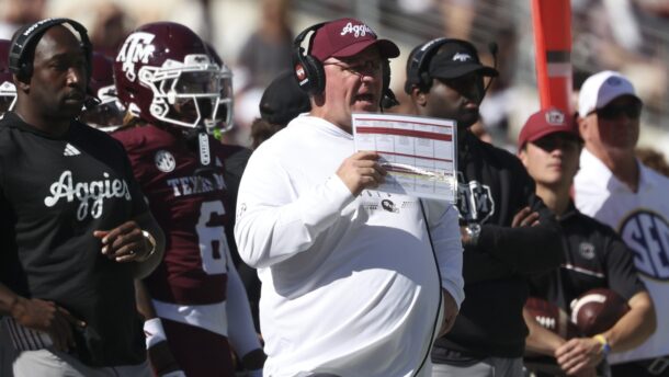 Texas A&M coach Mike Elko.